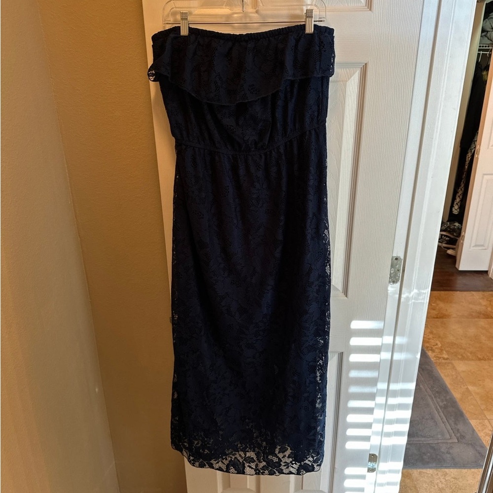 Plus Size Strapless Dress lace